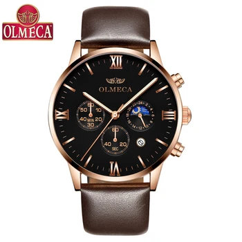 OLMECA Mens Watches Top Brand Luxury Waterproof 24 Hour Date Quartz Clock Male Leather Sport Wrist Watch Relogio Masculino 2019
OLMECA Mens Watches Top Brand Luxury Waterproof 24 Hour Date Quartz Clock Male Leather Sport Wrist Watch Relogio Masculino 2019