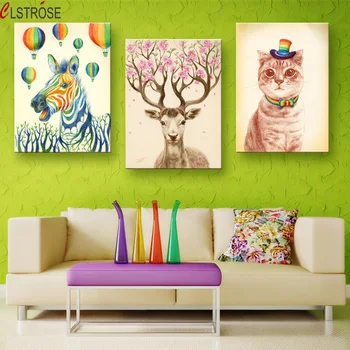 CLSTROSE Rushed 3 Pieces/set Animal Wall Art Canvas Painting On Horse Deer For Cat Pictures Decorate Children Kids Room Posters
CLSTROSE Rushed 3 Pieces/set Animal Wall Art Canvas Painting On Horse Deer For Cat Pictures Decorate Children Kids Room Posters