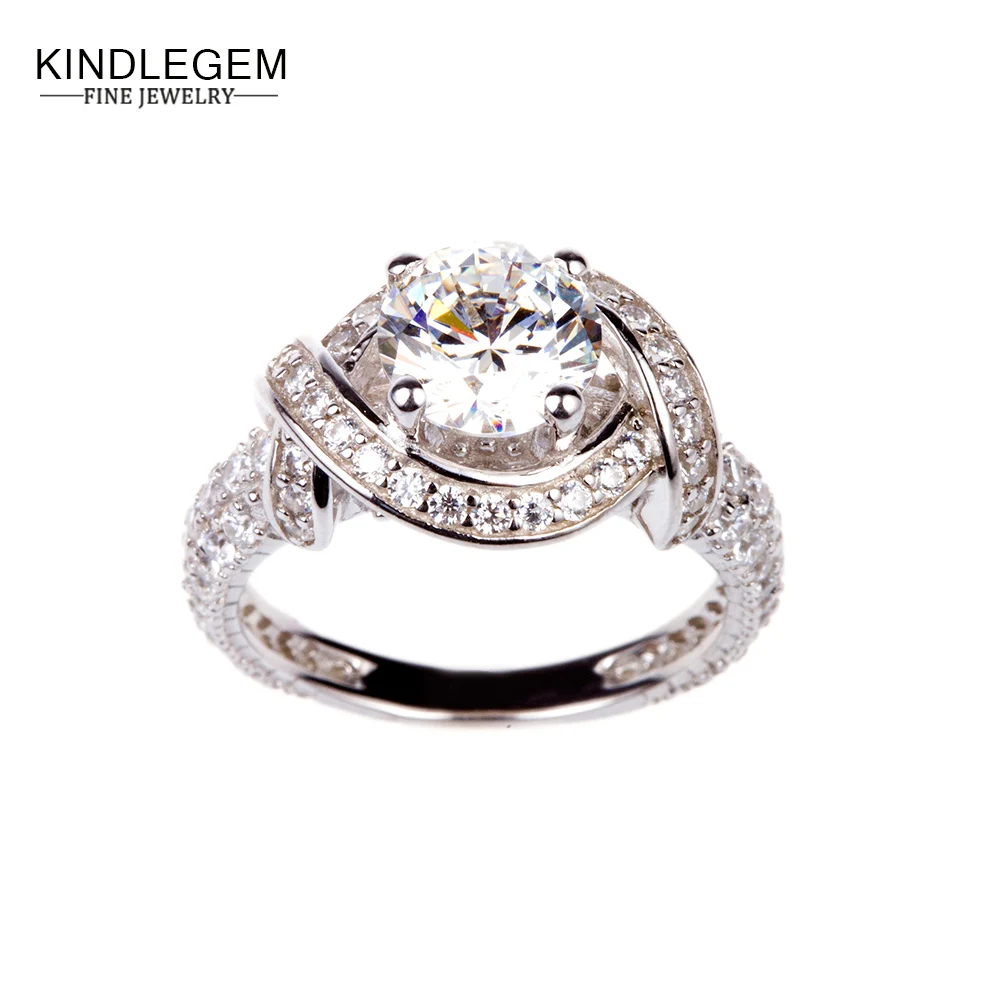 Kindlegem Brand 100% 925 Sterling Silver Rings Fashion Luxury Big 5A Zircon Party Wedding Ring For Women 2018 Newest Bijoux 
Kindlegem Brand 100% 925 Sterling Silver Rings Fashion Luxury Big 5A Zircon Party Wedding Ring For Women 2018 Newest Bijoux