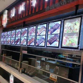 10PCS A3 Black Border Acrylic Frame LED Illuminated Menu Boards Restaurant Menu Light Boxes for Fast Food Store
10PCS A3 Black Border Acrylic Frame LED Illuminated Menu Boards Restaurant Menu Light Boxes for Fast Food Store