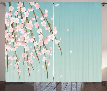 Weeping Flower Curtains Freshly Blooming Cherry Blossom Branches with Flower Buds Living Room Bedroom Window Decor Panel
Weeping Flower Curtains Freshly Blooming Cherry Blossom Branches with Flower Buds Living Room Bedroom Window Decor Panel
