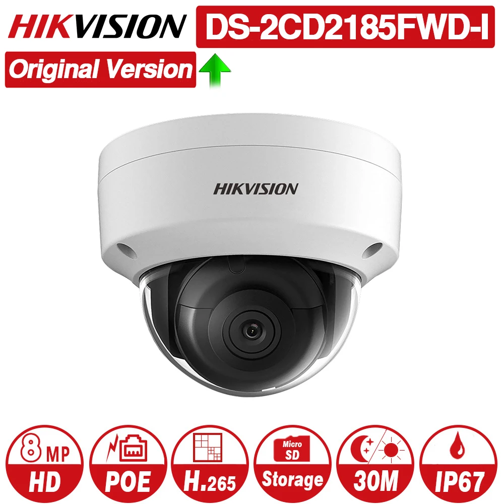 Hikvision Original DS-2CD2185FWD-I 8MP CCTV Camera Network Camera H.265 Updatable Camera Audio Alarm Interface
Hikvision Original DS-2CD2185FWD-I 8MP CCTV Camera Network Camera H.265 Updatable Camera Audio Alarm Interface