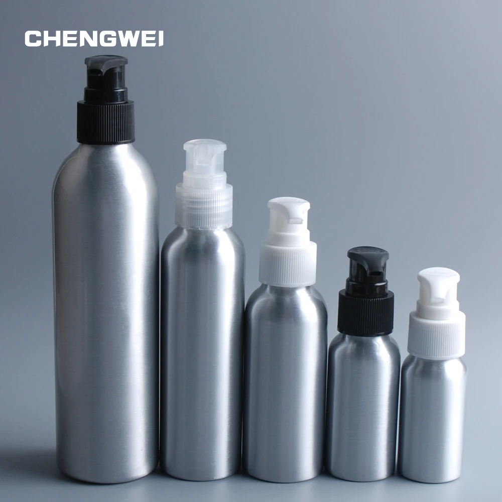 CHENGWEI 30ml/50ml/100ml/120ml/150ml/250ml Screw Pump Aluminum Bottle Empty Lotion Refillable Bottles Cosmetic Packaging Tool
CHENGWEI 30ml/50ml/100ml/120ml/150ml/250ml Screw Pump Aluminum Bottle Empty Lotion Refillable Bottles Cosmetic Packaging Tool