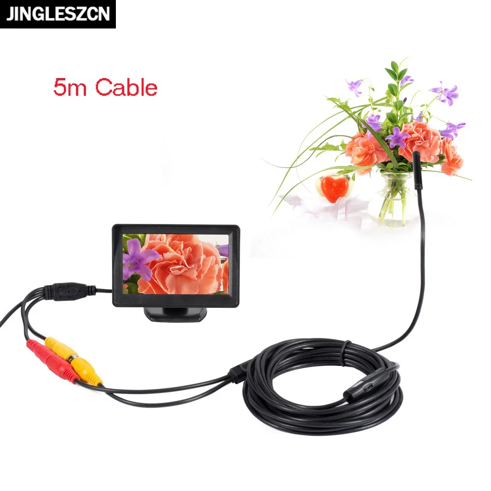 JINGLESZCN AV Endoscope 5V 5.5mm Dia 1m 5m 10m 15m 20m Inspection Borescope Camera Display Screen 4.3 inch TFT LCD Color Monitor
JINGLESZCN AV Endoscope 5V 5.5mm Dia 1m 5m 10m 15m 20m Inspection Borescope Camera Display Screen 4.3 inch TFT LCD Color Monitor