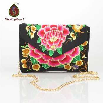 Naxi.Hani brand design Ethnic embroidered hasp flap bags Vintage fashion black canvas women chains Messenger bags
Naxi.Hani brand design Ethnic embroidered hasp flap bags Vintage fashion black canvas women chains Messenger bags