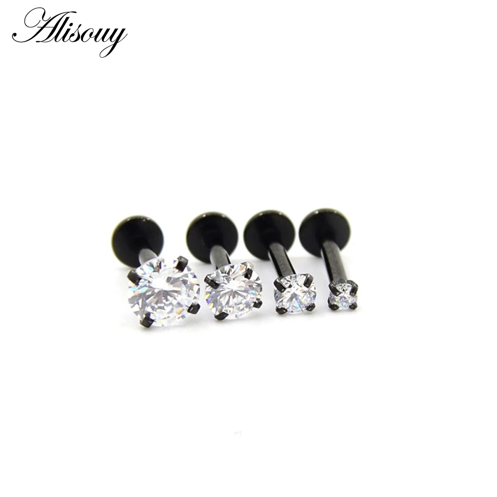 Alisouy 1 piece Gold Silver Black Labret Lip Ring Zircon Anodized Internally Threaded Prong Gem Helix Ear body Piercing
Alisouy 1 piece Gold Silver Black Labret Lip Ring Zircon Anodized Internally Threaded Prong Gem Helix Ear body Piercing