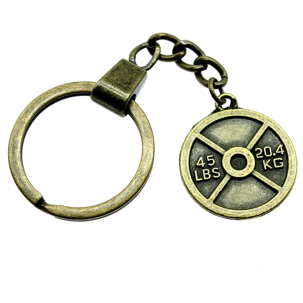 Women Jewelry Gift Key Chain New Vintage Metal Key Chains Antique Bronze 28x24mm Weightlifting Weight Film Charm Key Rings
Women Jewelry Gift Key Chain New Vintage Metal Key Chains Antique Bronze 28x24mm Weightlifting Weight Film Charm Key Rings