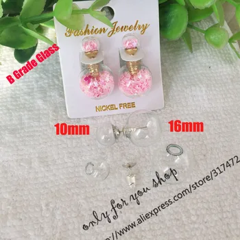 50set/lot Double Glass Ball & Stud Earring Finding DIY Double Side Glass Vial Earings(10mm &16mm Glass)
50set/lot Double Glass Ball & Stud Earring Finding DIY Double Side Glass Vial Earings(10mm &16mm Glass)