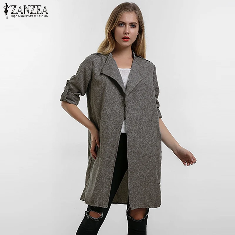 2019 Spring Autumn ZANZEA Women Slim Fashion Casual Lapel Windbreaker Cape Coat European Linen Cardigan Jacket Plus Size
2019 Spring Autumn ZANZEA Women Slim Fashion Casual Lapel Windbreaker Cape Coat European Linen Cardigan Jacket Plus Size
