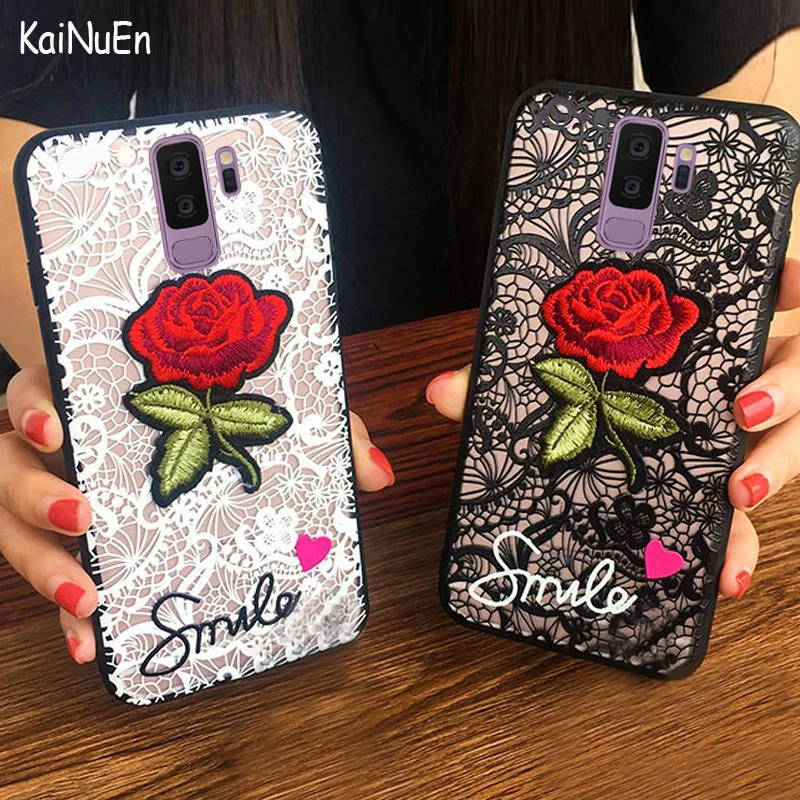 KaiNuEn luxury fashion Lace Embroidery 3D rose Phone Back coque cover case For Samsung galaxy s9 plus s9plus accessories cases
KaiNuEn luxury fashion Lace Embroidery 3D rose Phone Back coque cover case For Samsung galaxy s9 plus s9plus accessories cases