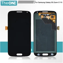 100% Test New Mobile Phone LCD Display with Touch Screen Digitizer Assembly For Samsung S5 zoom C115 Free Shipping