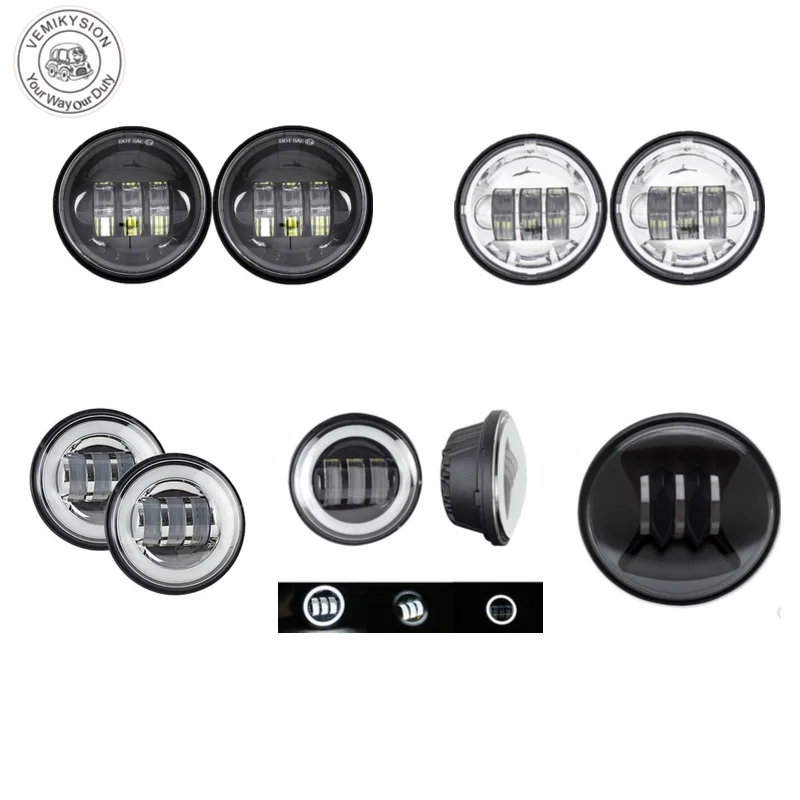 2PCS 4.5" 4 1/2Inch 30W LED Auxiliary Fog Spot Light White Halo for Harley Electra Glide Road King Softail
2PCS 4.5" 4 1/2Inch 30W LED Auxiliary Fog Spot Light White Halo for Harley Electra Glide Road King Softail