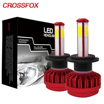 CROSSFOX Car Headlight Bulbs LED H11 H8 H9 H4 9003 HB2 9005 9006 HB3 HB4 H7 LED Light 12V 6000K 360 Degree 4 Side Auto Lamp
CROSSFOX Car Headlight Bulbs LED H11 H8 H9 H4 9003 HB2 9005 9006 HB3 HB4 H7 LED Light 12V 6000K 360 Degree 4 Side Auto Lamp