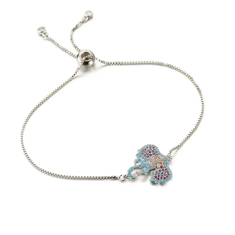 2018 Fashion Elephant Charm Bracelets For Women Girl Hot Colourful Cubic Zirconia Bracelet Copper Chain Female Accessories
2018 Fashion Elephant Charm Bracelets For Women Girl Hot Colourful Cubic Zirconia Bracelet Copper Chain Female Accessories