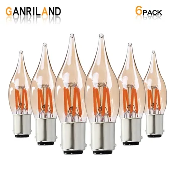 GANRILAND C22T BA15D 220V Led Bulb Dimmable Led Retro Bulb Flame Chandelier Lamp 2200k 2W Gold Decorative Filament Candle Light
GANRILAND C22T BA15D 220V Led Bulb Dimmable Led Retro Bulb Flame Chandelier Lamp 2200k 2W Gold Decorative Filament Candle Light
