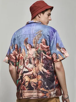 Aolamegs Shirts Men Painting Printed Male Shirts Thin Oversize Polyester Short Sleeve Shirt Fashion Hip Hop Summer Streetwear
Aolamegs Shirts Men Painting Printed Male Shirts Thin Oversize Polyester Short Sleeve Shirt Fashion Hip Hop Summer Streetwear