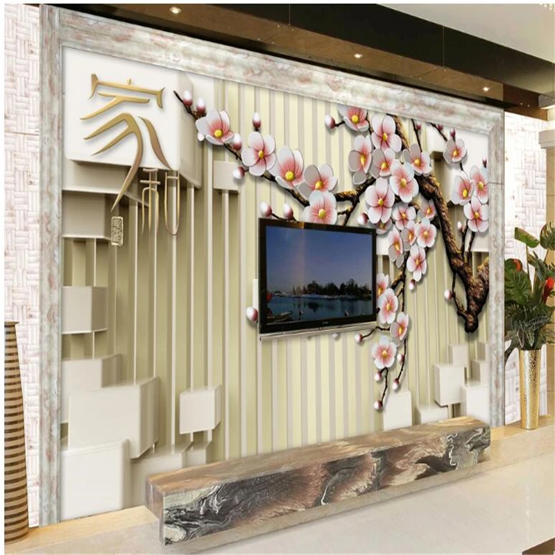 beibehang 3d custom photo wallpaper wall murals wall stickers 3D relief plum box background wall 3d stereoscopic wallpaper
beibehang 3d custom photo wallpaper wall murals wall stickers 3D relief plum box background wall 3d stereoscopic wallpaper
