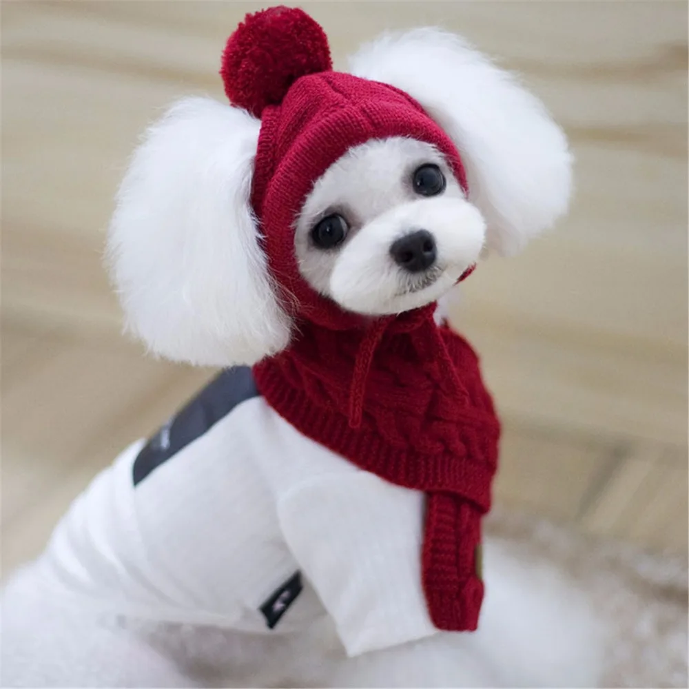 Lovely Wool Winter Pet Clothes Solid Warm Cat Dog Hat Scarf Set Christmas Party Puppy Dogs Costumes Clothing For Teddy Chihuahua
Lovely Wool Winter Pet Clothes Solid Warm Cat Dog Hat Scarf Set Christmas Party Puppy Dogs Costumes Clothing For Teddy Chihuahua