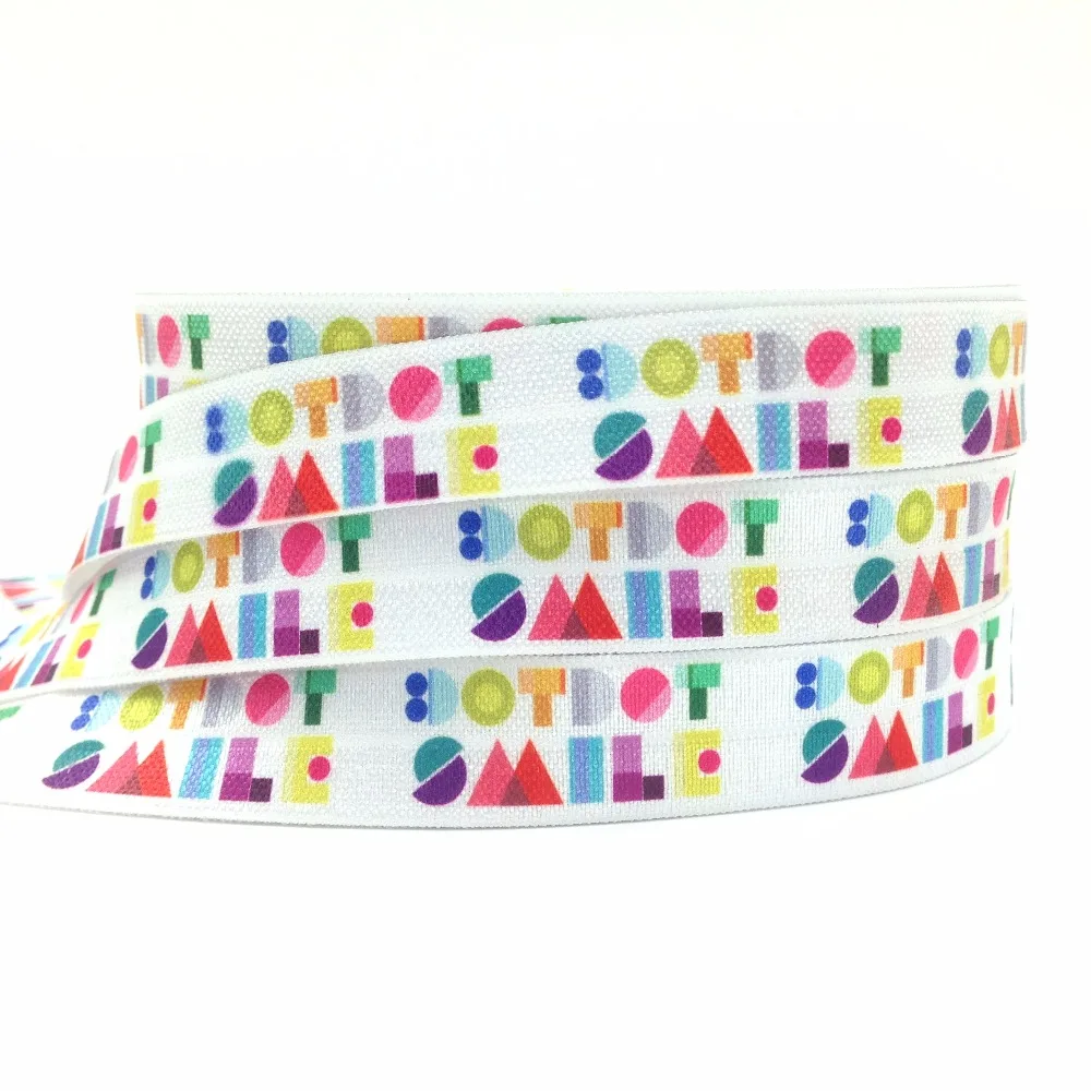 Dot Dot Smile Print Fold Over Elastic 16mm FOE Ribbon for Ponytail Holder Headband DIY Sewing Wedding Decoration 50 Yards
Dot Dot Smile Print Fold Over Elastic 16mm FOE Ribbon for Ponytail Holder Headband DIY Sewing Wedding Decoration 50 Yards