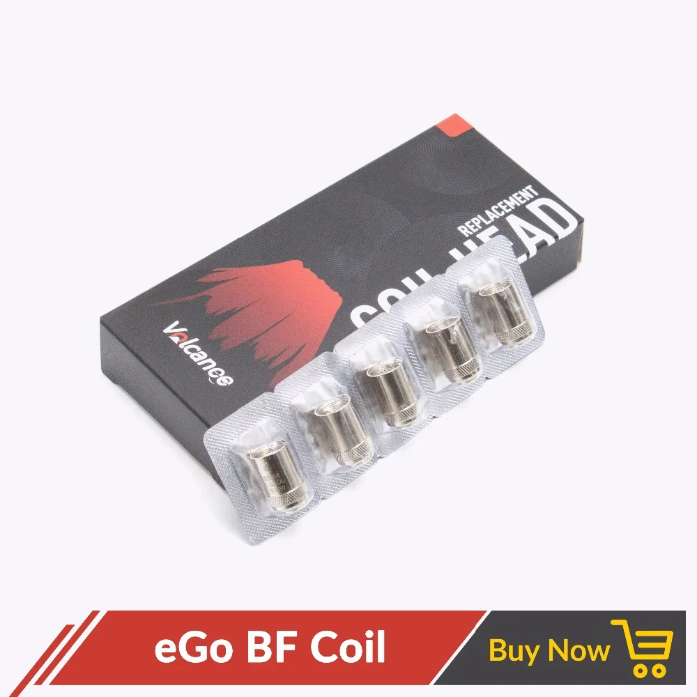 

Volcanee 5pcs/lot BF SS316 Coil 0.5ohm 0.6ohm ego aio Coils replacement head for eGo AIO Electronic Cigarette Vape Accessories
