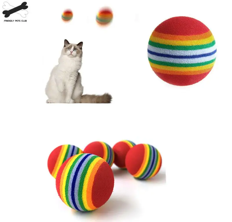 Cat Toys Chew Rattle Scratch EVA Ball Rainbow Colorful Pet Ball Interactive 3.5cm Play Training Pet Supplies Free shipping 23
Cat Toys Chew Rattle Scratch EVA Ball Rainbow Colorful Pet Ball Interactive 3.5cm Play Training Pet Supplies Free shipping 23