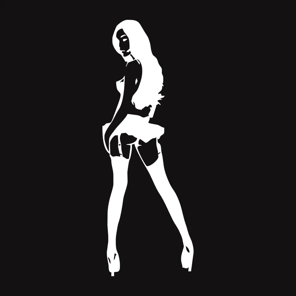 Cunymagos Beauty Girl Fashion Car Styling Motorcycle Decor Stickers Fashion Sexy Beautiful Girl Car Vinyl Sticker 5.8cm16 (4)