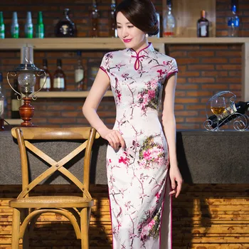 Summer Short Sleeve Chinese Women's Long Satin Cheongsam Hot Sale Lady Sexy Qipao Casual Floral Dress Size S M L XL XXL 020806
Summer Short Sleeve Chinese Women's Long Satin Cheongsam Hot Sale Lady Sexy Qipao Casual Floral Dress Size S M L XL XXL 020806