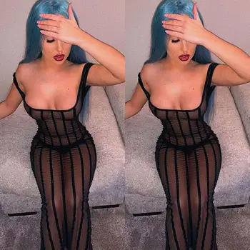 Women Summer Beach Swimwear Bikini Cover Up Party Cocktail Sheer Striped Dress Chiffon See-Through Beachwear Clubwear
Women Summer Beach Swimwear Bikini Cover Up Party Cocktail Sheer Striped Dress Chiffon See-Through Beachwear Clubwear