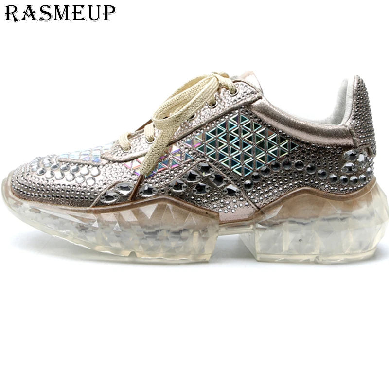 RASMEUP Women Crystal Glitter Sneakers Shoes 2019 Fashion Women's Platform Trainers Comfort Woman Rhinestone Shoes Gold Silver
RASMEUP Women Crystal Glitter Sneakers Shoes 2019 Fashion Women's Platform Trainers Comfort Woman Rhinestone Shoes Gold Silver