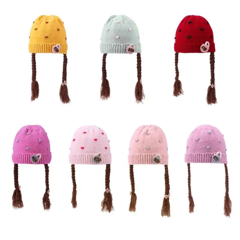 Baby Winter Autumn Warm Knitted Wool Caps Girls Kids Cute Wig Braids Hats Baby Accessories Baby Hat Warm Caps Warm hats
Baby Winter Autumn Warm Knitted Wool Caps Girls Kids Cute Wig Braids Hats Baby Accessories Baby Hat Warm Caps Warm hats
