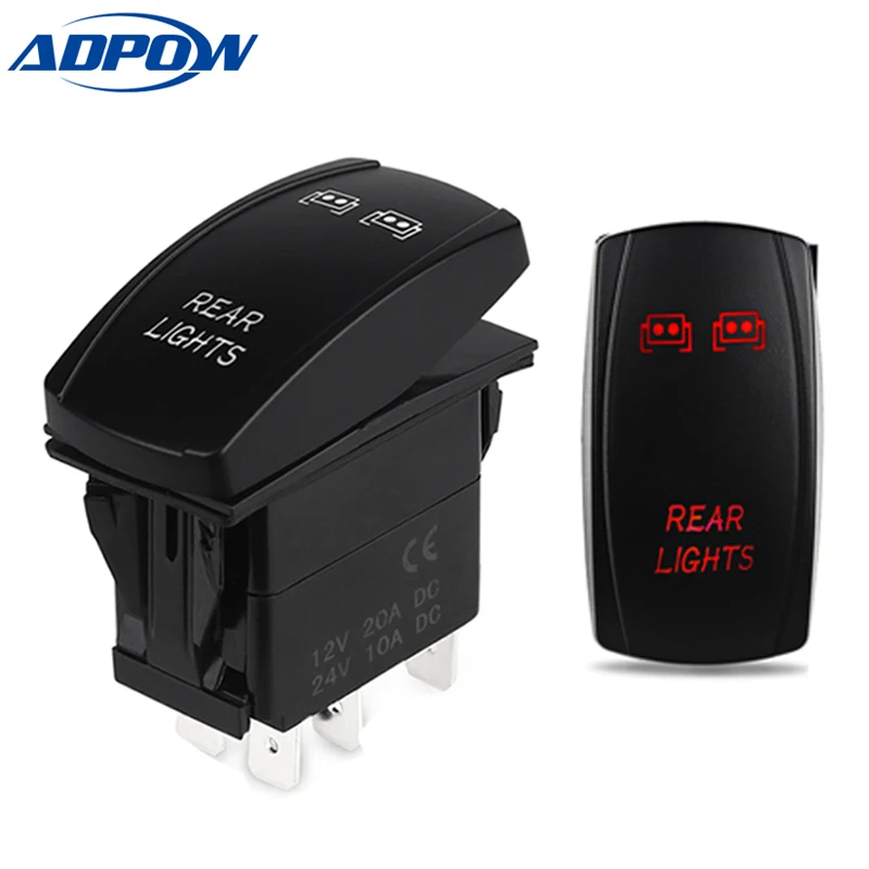 ADPOW 5pin Auto Led Light Bar Rocker Switch Laser Push Button Rocker Toggle Switch LED Bar Light Waterproof Car Switch 12V
ADPOW 5pin Auto Led Light Bar Rocker Switch Laser Push Button Rocker Toggle Switch LED Bar Light Waterproof Car Switch 12V
