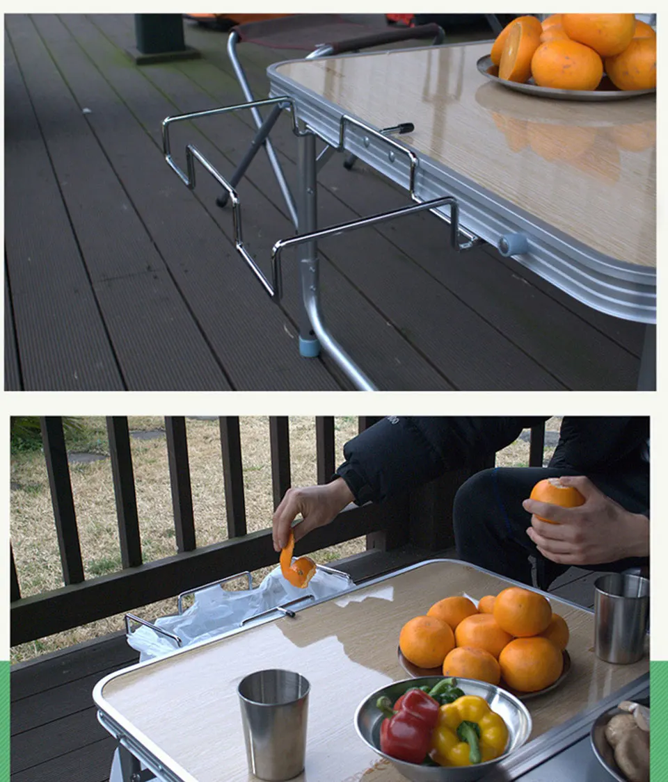 Metal Garbage Bag Holder Outdoor Camp Iron Trash Bag Bracket Dustbin