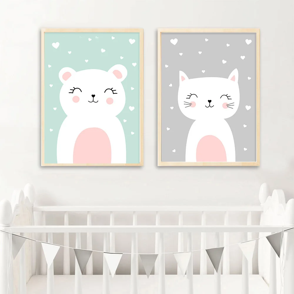 Modern Cartoon Home Cute Bunny Cat Poster Print Canvas Painting Picture Children's Room Wall Art Decoration Can Be Customized
Modern Cartoon Home Cute Bunny Cat Poster Print Canvas Painting Picture Children's Room Wall Art Decoration Can Be Customized