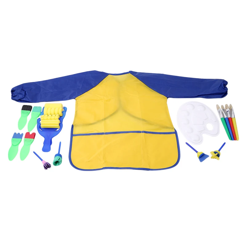 18Pcs/Set Children DIY Art Craft Early Learning Drawing Tools Set With Sponge Brushes Apron Clothing Palette Painting Tray
18Pcs/Set Children DIY Art Craft Early Learning Drawing Tools Set With Sponge Brushes Apron Clothing Palette Painting Tray