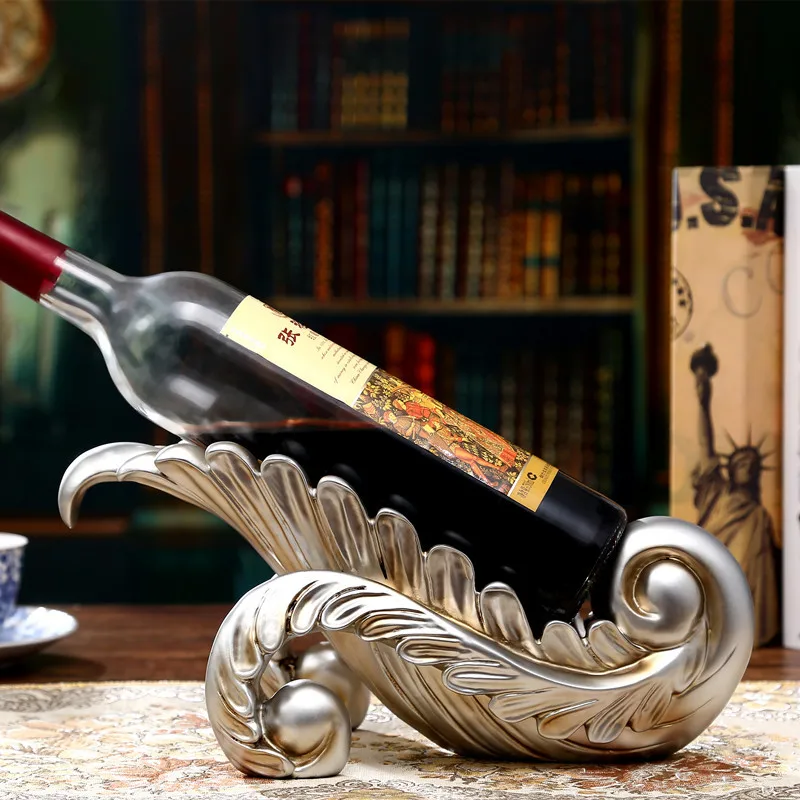Vintage Resin Silver Leaf Statues Sculptures Wine Rack Home Decoration Handmade Wine Holder Ornament For Living Room Decor
Vintage Resin Silver Leaf Statues Sculptures Wine Rack Home Decoration Handmade Wine Holder Ornament For Living Room Decor