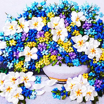 60X50cm Elegant DIY Ribbon Embroidery Fashion 3d Print Cross Stitch Kit Handcraft Needlework Unfinished Wall Painting Craft Gift
60X50cm Elegant DIY Ribbon Embroidery Fashion 3d Print Cross Stitch Kit Handcraft Needlework Unfinished Wall Painting Craft Gift