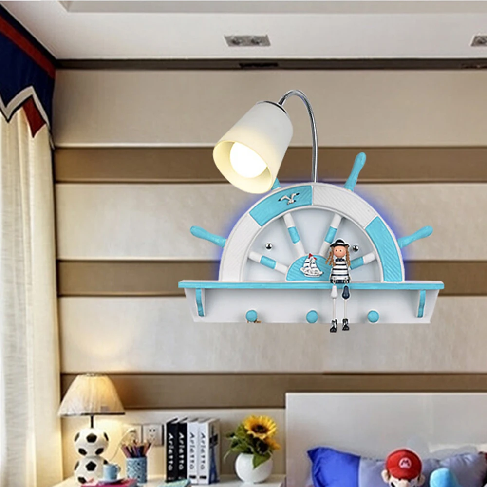 Creative Children Room Mediterranean Style Kids Wall Lamp AC 110V-220V E27 Wall Lights for Home Bedside Lamp
Creative Children Room Mediterranean Style Kids Wall Lamp AC 110V-220V E27 Wall Lights for Home Bedside Lamp