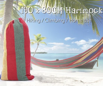 190x80 High Quality Canvas Fabric Outdoor Portable Hammock Canvas Stripe Swing Hang Bed For Travel Hiking Camping Leisure Sports
190x80 High Quality Canvas Fabric Outdoor Portable Hammock Canvas Stripe Swing Hang Bed For Travel Hiking Camping Leisure Sports