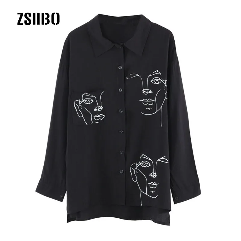 Harajuku face print casual cartoon fun T-shirt large size loose new fashion spoof Cotton Long sleeve Turn-down Colla T-shirt
Harajuku face print casual cartoon fun T-shirt large size loose new fashion spoof Cotton Long sleeve Turn-down Colla T-shirt