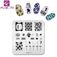 Kads nova moda charme esporte padrão bolas e atletas design imprimir placas de unhas arte do prego selo modelo estêncil decorações de unhas(China)