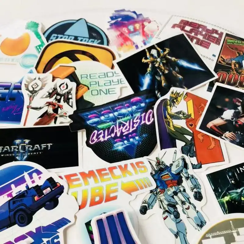 55pcs Ready Player One Stickers oasis Back to the future JDM Stickers Batman Suitcase Laptop Bike Skateboard decal sticker bomb
55pcs Ready Player One Stickers oasis Back to the future JDM Stickers Batman Suitcase Laptop Bike Skateboard decal sticker bomb