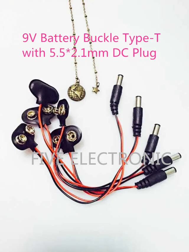Free shipping!10pcs/Lot 9V Battery Buckle Connector Type-T with 5.5*2.1mm DC Plug 15CM wire lead soft shell Battery lock
Free shipping!10pcs/Lot 9V Battery Buckle Connector Type-T with 5.5*2.1mm DC Plug 15CM wire lead soft shell Battery lock