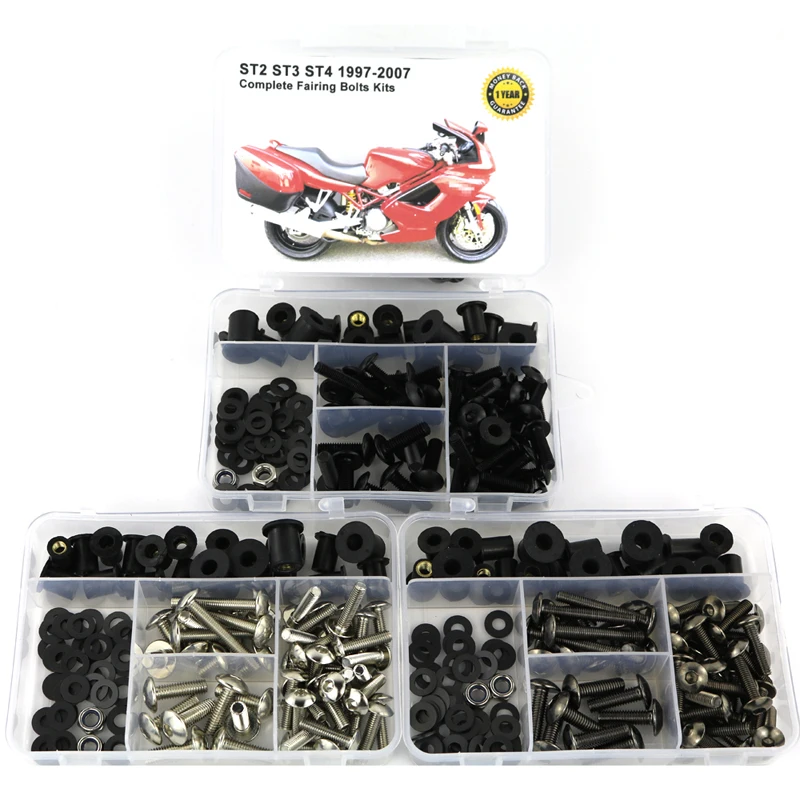 For Ducati ST2 ST3 ST4 1997-2007 Motorcycle Complete Full Fairing Bolts Kit Speed NutsOEM Style Steel Bodywork Screws Clips
For Ducati ST2 ST3 ST4 1997-2007 Motorcycle Complete Full Fairing Bolts Kit Speed NutsOEM Style Steel Bodywork Screws Clips