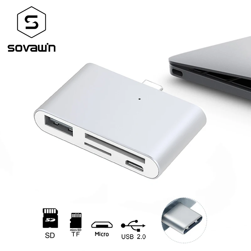 Sovawin 4 in 1 Micro Usb to Type-c Adapter SD/TF usb3.0 Card Reader usb-c Hub for Macbook for Xiaomi Android up to 5GBPS/s
Sovawin 4 in 1 Micro Usb to Type-c Adapter SD/TF usb3.0 Card Reader usb-c Hub for Macbook for Xiaomi Android up to 5GBPS/s