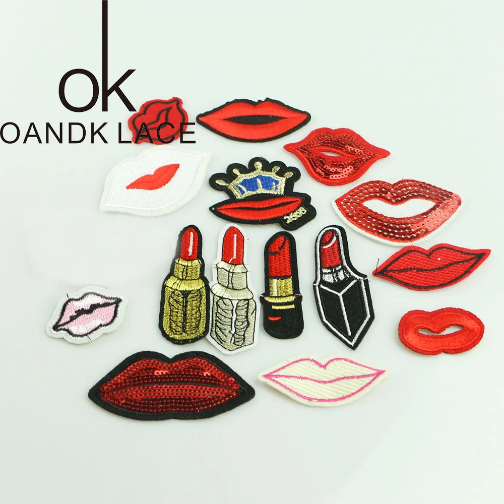 Fashion cloth emblem applique garment decoration Applique Denim patch lipstick, lip embroidery Applique
Fashion cloth emblem applique garment decoration Applique Denim patch lipstick, lip embroidery Applique