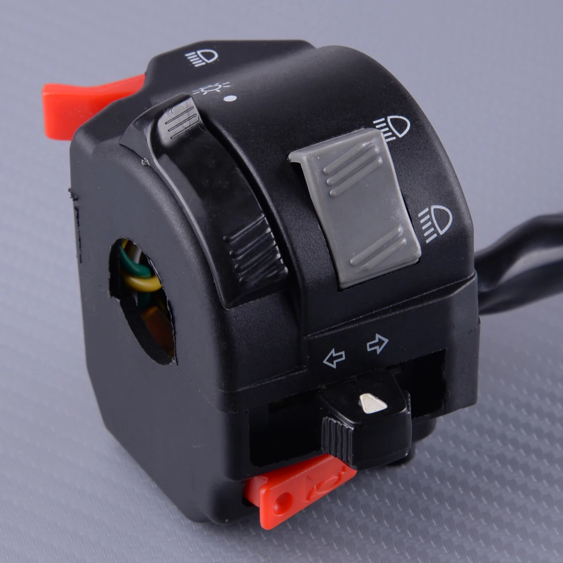 DWCX 22mm 7/8" Motorcycle Handlebar Control Headlight Turn Signal Fog Light Horn Switch With 11 Wiring Harness
DWCX 22mm 7/8" Motorcycle Handlebar Control Headlight Turn Signal Fog Light Horn Switch With 11 Wiring Harness