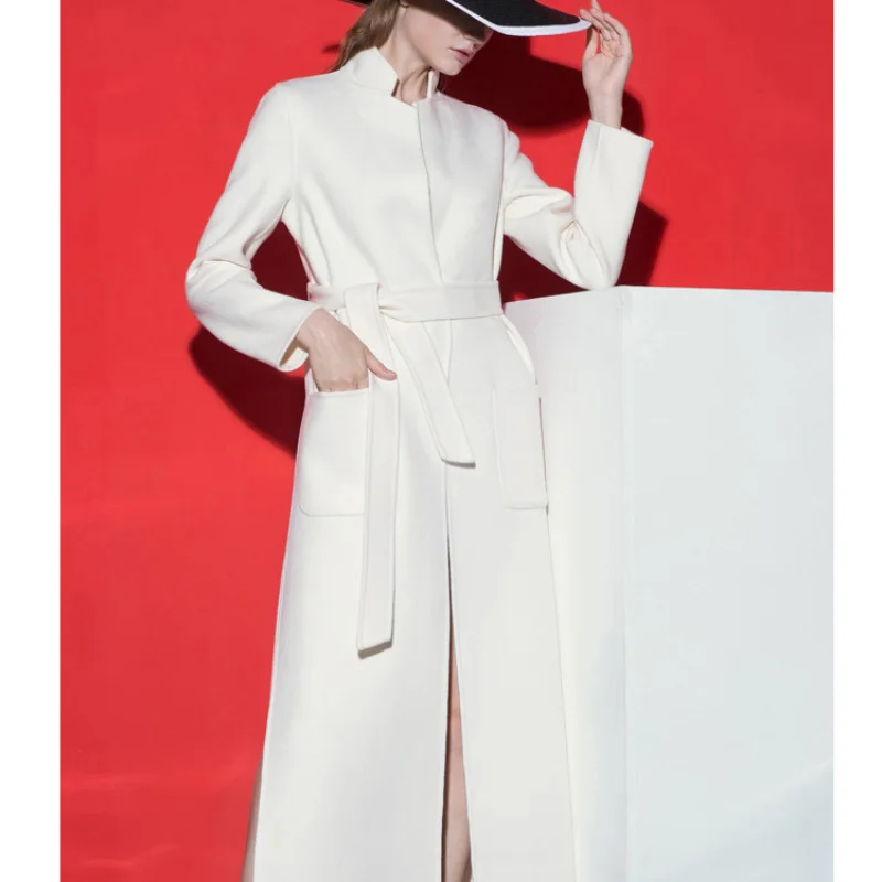 Autumn Spring New 2018 Europe Womens High Fashion Sashes Split Cashmere X-Ling Coats Female Street 90%Woolen Double Side Outwear
Autumn Spring New 2018 Europe Womens High Fashion Sashes Split Cashmere X-Ling Coats Female Street 90%Woolen Double Side Outwear