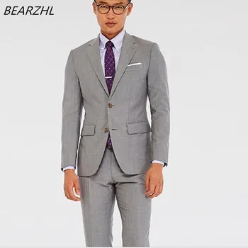 suit for wedding groom tuxedo for 2020 custom made suits light gray high quality classic dress
suit for wedding groom tuxedo for 2020 custom made suits light gray high quality classic dress