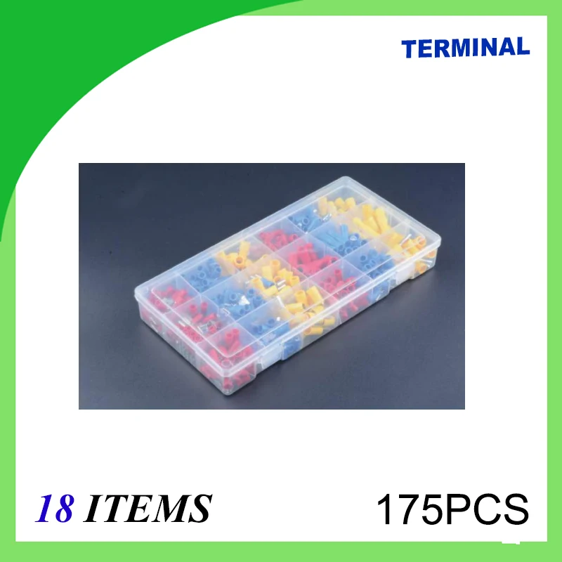 175PCS Insulated Heat Shrink Electrical Connectors assorted Crimp Terminals Ring Butt Kit Red Yellow Blue
175PCS Insulated Heat Shrink Electrical Connectors assorted Crimp Terminals Ring Butt Kit Red Yellow Blue