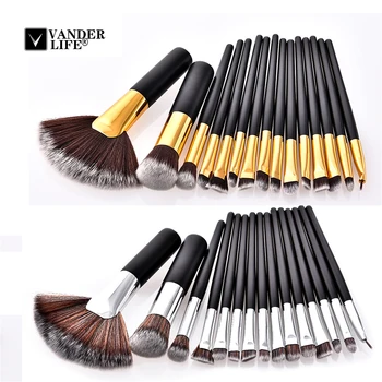 15Pcs Makeup Brushes Set High Quality Professional Powder Foundation Blending Eye Shader Make Up Tools Kits
15Pcs Makeup Brushes Set High Quality Professional Powder Foundation Blending Eye Shader Make Up Tools Kits